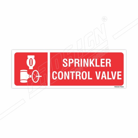 Sprinkler Control Valve Fire Sign| Protector FireSafety