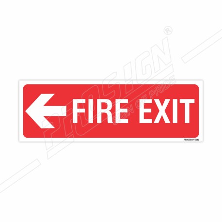 Fire Exit Left Arrow Sign| Protector FireSafety