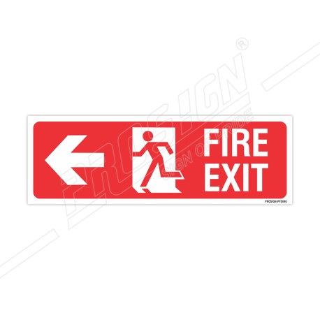 Fire Exit Left Arrow Sign| Protector FireSafety