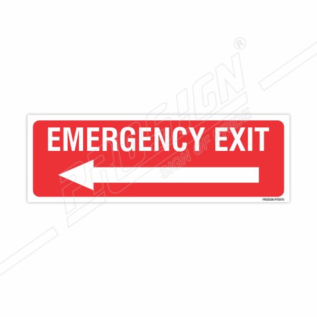 Emergency Exit Left Arrow Sign| Protector FireSafety