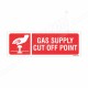 Gas Supply Cut Off Point Fire Sign