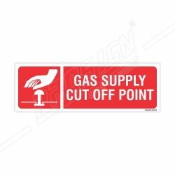 Gas Supply Cut Off Point Fire Sign| Protector FireSafety