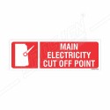 Main Electricity Cut Off Point Fire Sign| Protector FireSafety