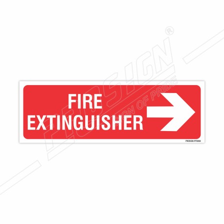 Fire Extinguisher Right Arrow Sign| Protector FireSafety