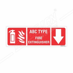 ABC Type Fire Extinguisher Down Arrow Sign| Protector FireSafety