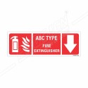 ABC Type Fire Extinguisher Down Arrow Sign| Protector FireSafety