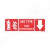 ABC Type Fire Extinguisher Down Arrow Sign| Protector FireSafety