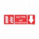 Co2 Type Fire Extinguisher Down Arrow Sign