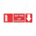 DCP Type Fire Extinguisher Down Arrow Sign| Protector FireSafety