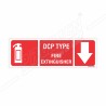 DCP Type Fire Extinguisher Down Arrow Sign| Protector FireSafety