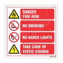 Danger Petroleum Spirit Fire Sign| Protector FireSafety