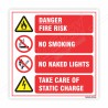 Danger Petroleum Spirit Fire Sign| Protector FireSafety