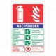 ABC Fire Extinguisher ID (Gujrati - English) Sign