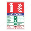 ABC Fire Extinguisher ID (Gujrati - English) Sign| Protector FireSafety