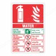 Water Co2 Fire Extinguisher ID (Gujrati - English) Sign