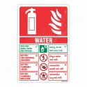 Water Co2 Fire Extinguisher ID (Gujrati - English) Sign| Protector FireSafety