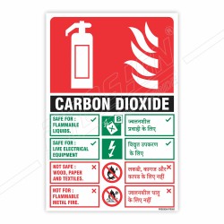 Co2 Fire Extinguisher ID (Hindi - English) Sign| Protector FireSafety