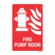 Fire Pump Room Sign