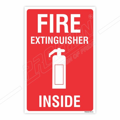 Fire Extinguisher Inside Sign| Protector FireSafety