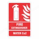 Water Co2 Fire Extinguisher Sign