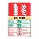 Co2 Foam Fire Extinguisher ID (Hindi - English) Sign