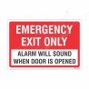 Emergency Exit Only Alarm Sign| Protector FireSafety