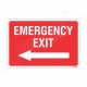 Emergency Exit Left Arrow Sign