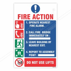 Fire Action Sign| Protector FireSafety