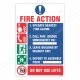 Fire Action Sign