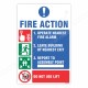 Fire Action Sign