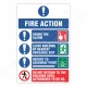 Fire Action Sign