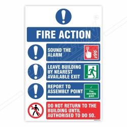 Fire Action Sign| Protector FireSafety