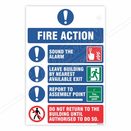 Fire Action Sign| Protector FireSafety