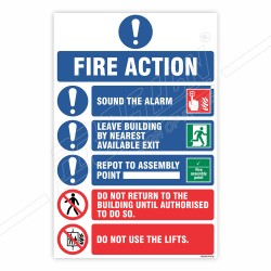 Fire Action Sign| Protector FireSafety