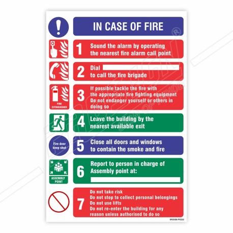 Fire Action Sign| Protector FireSafety