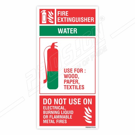 Use Of Water Fire Extinguisher Sign| Protector FireSafety