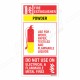 Use Of Powder Fire Extinguisher Sign