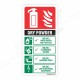Use Of Dry Powder Fire Extinguisher Sign