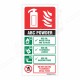 Use Of ABC Fire Extinguisher Sign