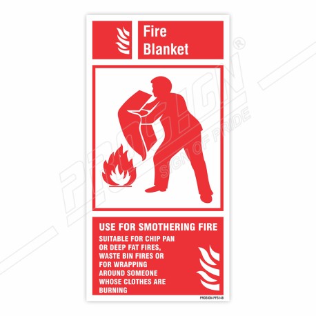 Use Of Fire Blanket Sign| Protector FireSafety