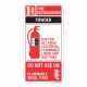 Use Of Powder Fire Extinguisher Sign