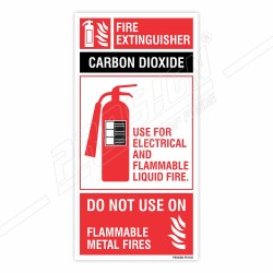 Use Of Co2 Fire Extinguisher Sign| Protector FireSafety