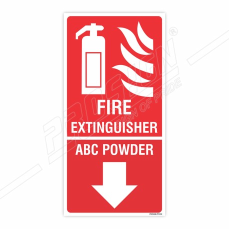 ABC Fire Extinguisher Down Arrow Sign| Protector FireSafety