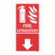 Fire Extinguisher Down Arrow Sign