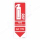 Co2 Fire Extinguisher Down Arrow Sign
