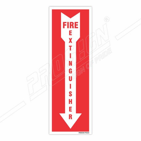 Fire Extinguisher Down Arrow Sign| Protector FireSafety