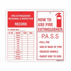 Fire Extinguisher Recharge And Inspection Record Card| Protector FireSafety