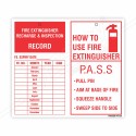 Fire Extinguisher Recharge And Inspection Record Card| Protector FireSafety