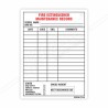 Fire Extinguisher Maintenance Record Card| Protector FireSafety