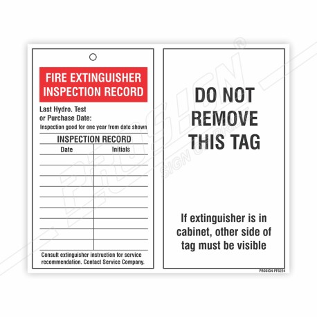 Fire Extinguisher Inspection Record Card| Protector FireSafety